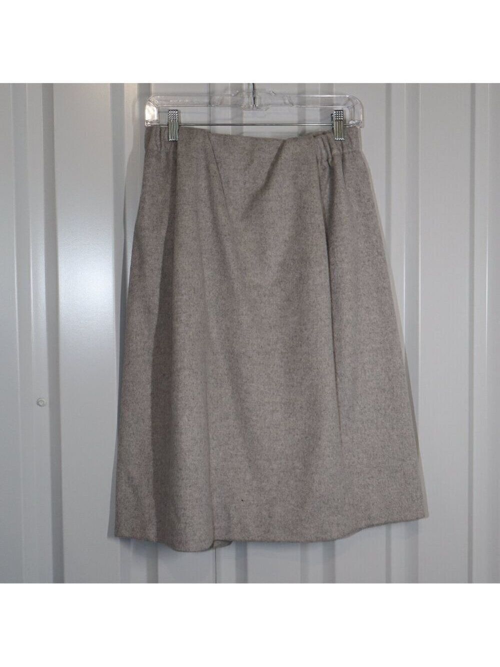 Kenta Matsushige Women's Minimalist Wool Gray Skirt A-Line Size EU38 US 6 Japan